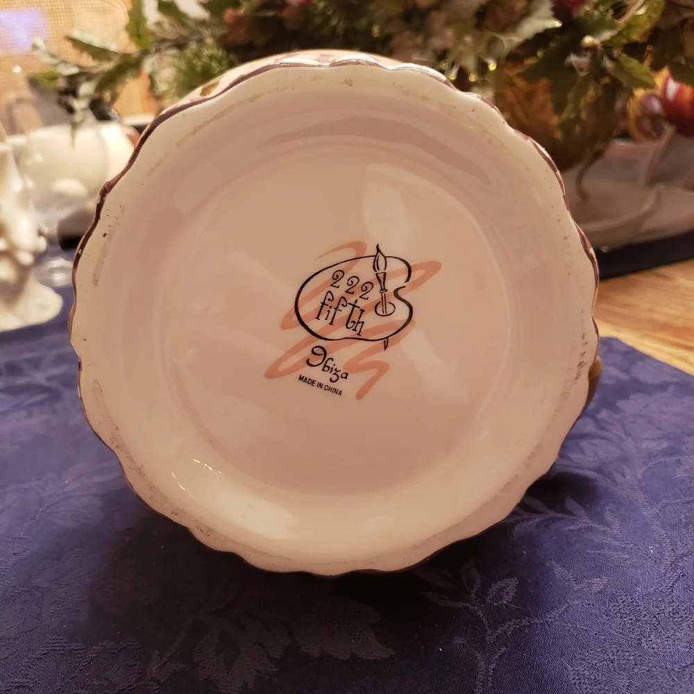 222 Fitth lbiza Flowers Pottery Large Pitcher - Picture 2 of 14